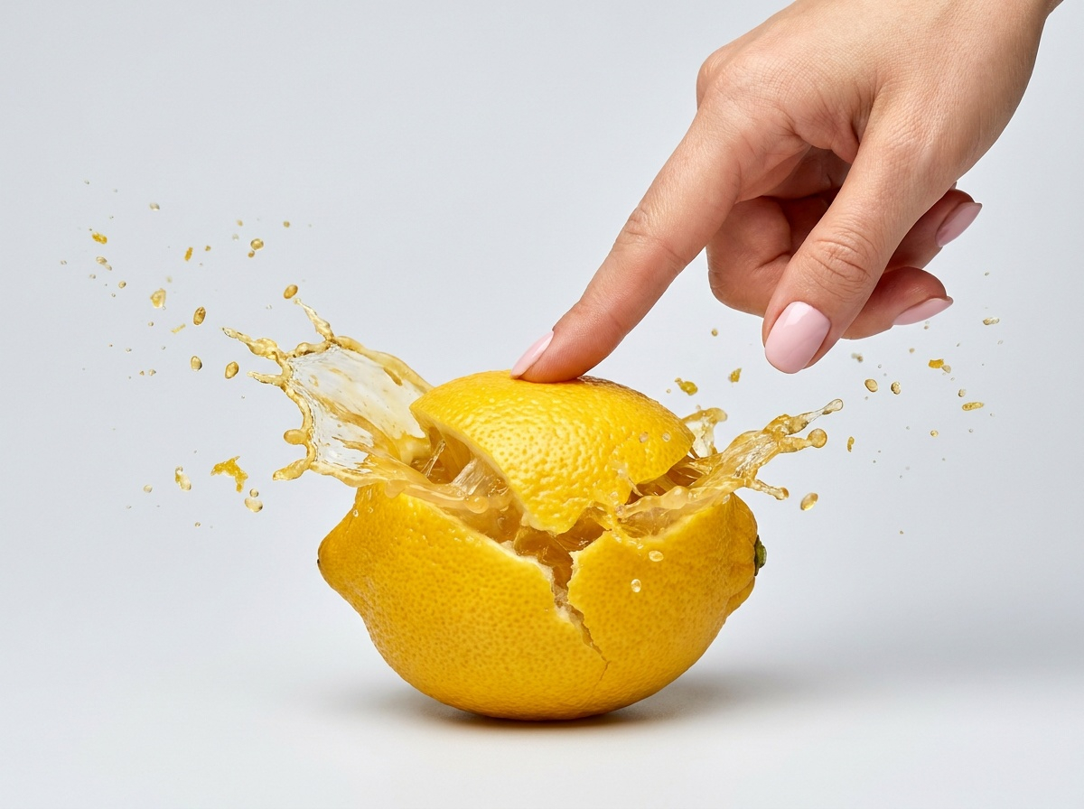 Zitrone wird ausgedrückt — Easy Peasy Lemon Squeezy